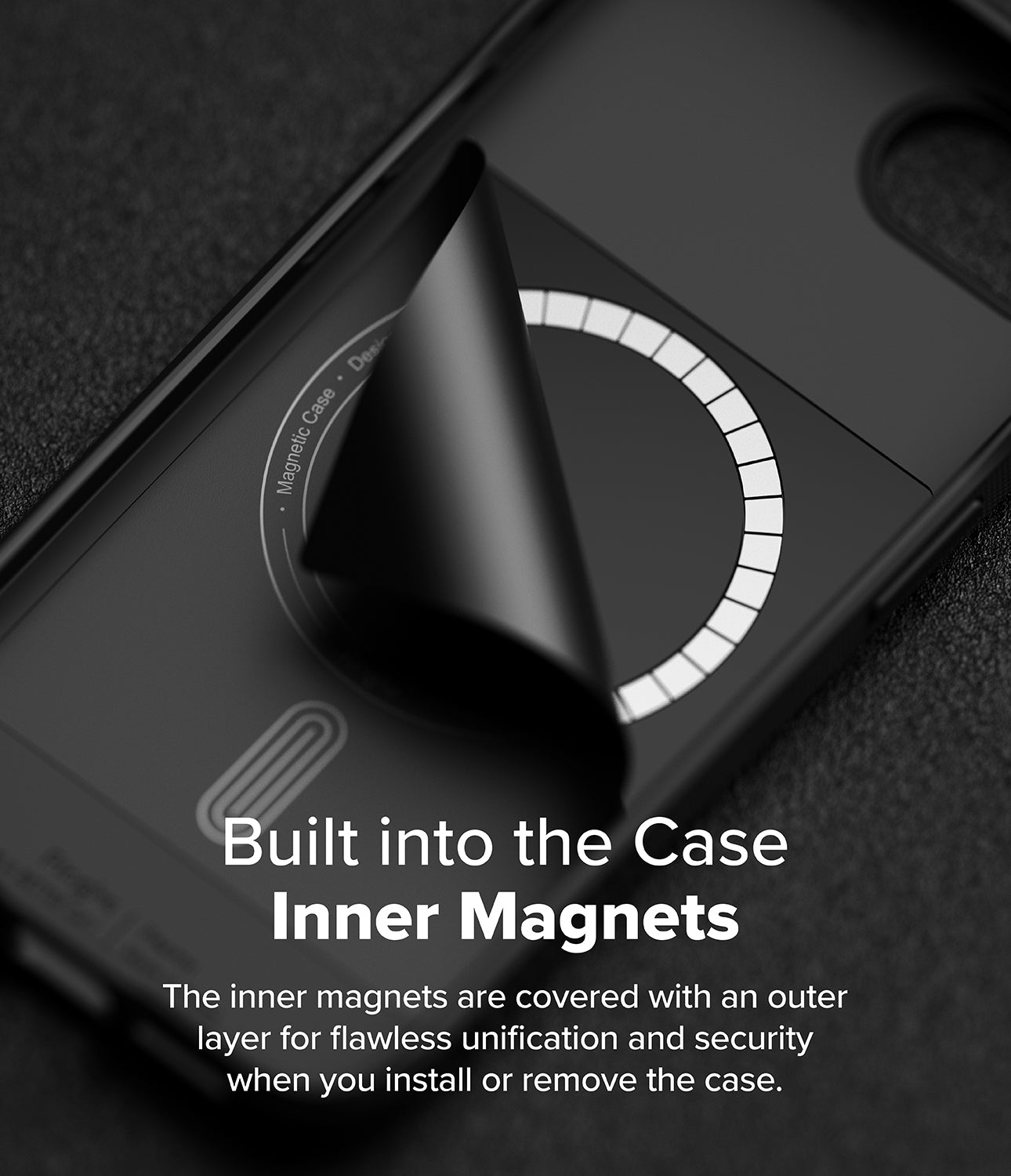 Built into the Case Inner Magnets