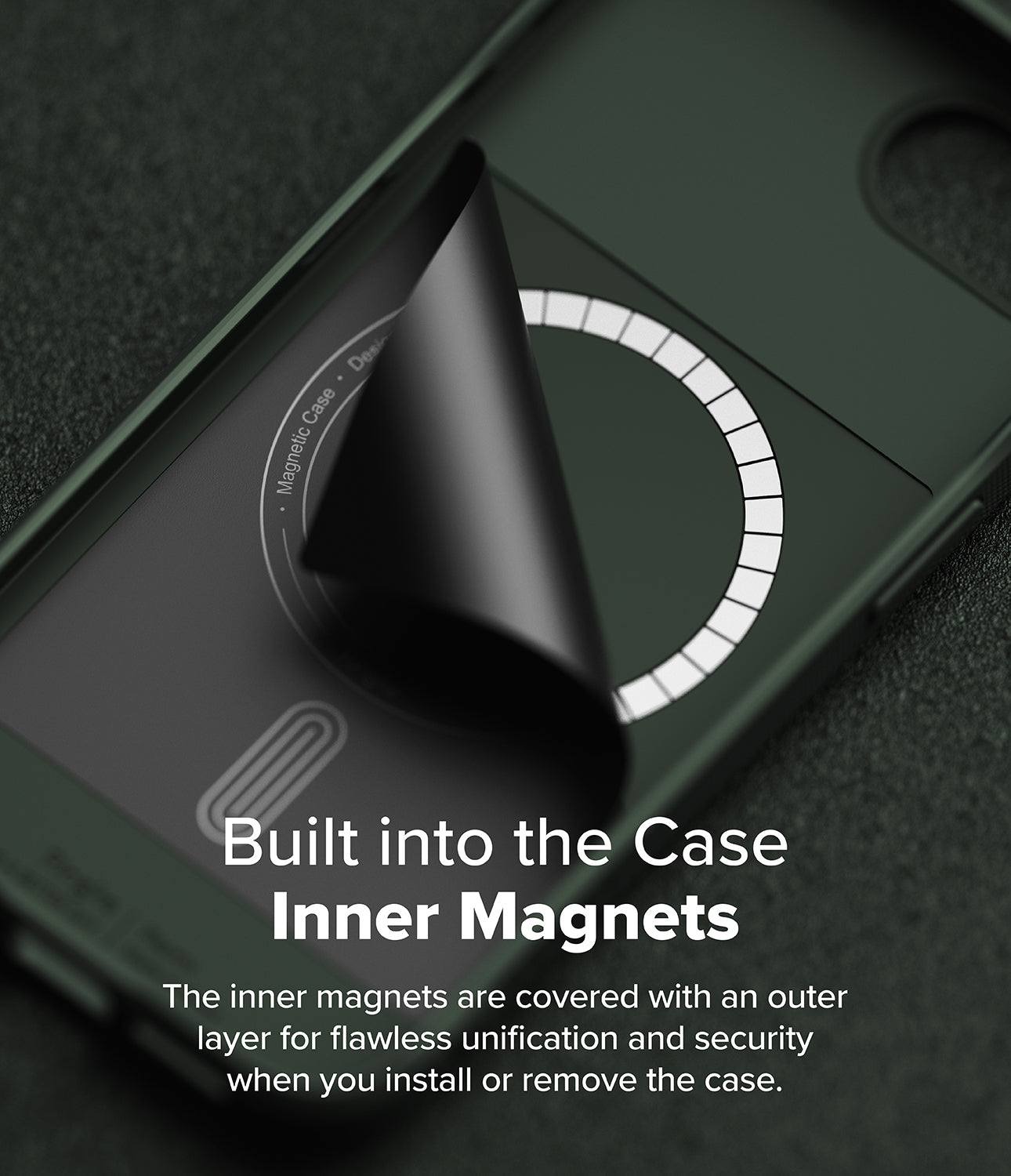 Built into the Case Inner Magnets