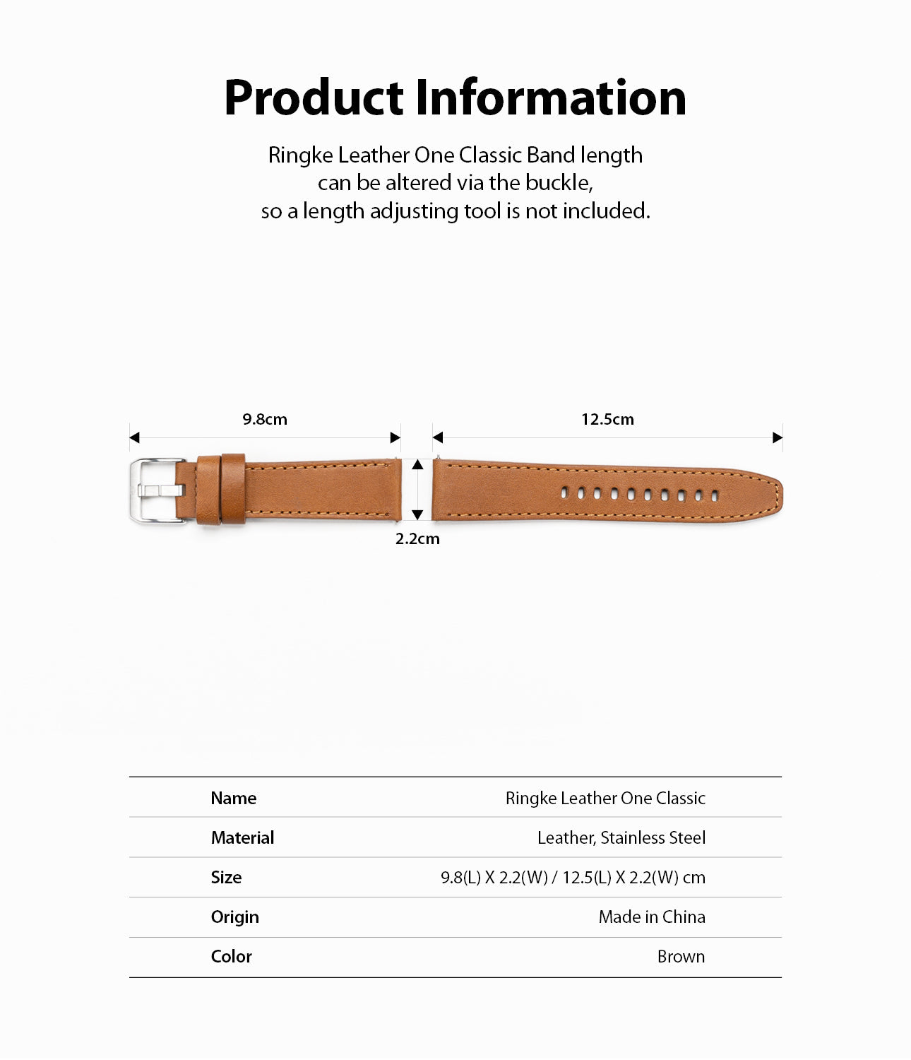 Watch Lug 22mm Band | Leather One Classic Band | Ringke