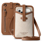 ringke mini cross bag wallet for smartphones - brown