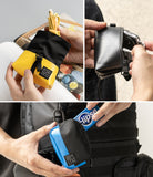 Mini Pouch Tarpaulin | Roll Top - Made of durable tarpaulin and nylon, The unique roll-top bag design, The high-quality zipper on the back, Dimension of 100 x 70 x 35mm