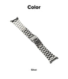 Galaxy Watch 9 / 8 | Metal One Air - A silver metal link watch band shown diagonally on a plain white background, with the word 'Color' at the top and 'Silver' at the bottom.