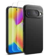 [Bundle] Google Pixel 10 Case | Onyx - Google Pixel 10 Case | Onyx - Black textured phone case with a camera bar and two transparent screen protectors.