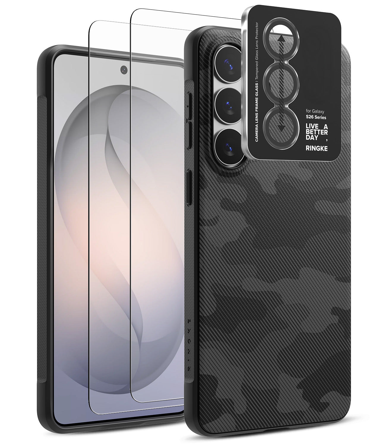 group-Camo Black / + Screen Protector & Camera Lens Frame Glass (2P)
