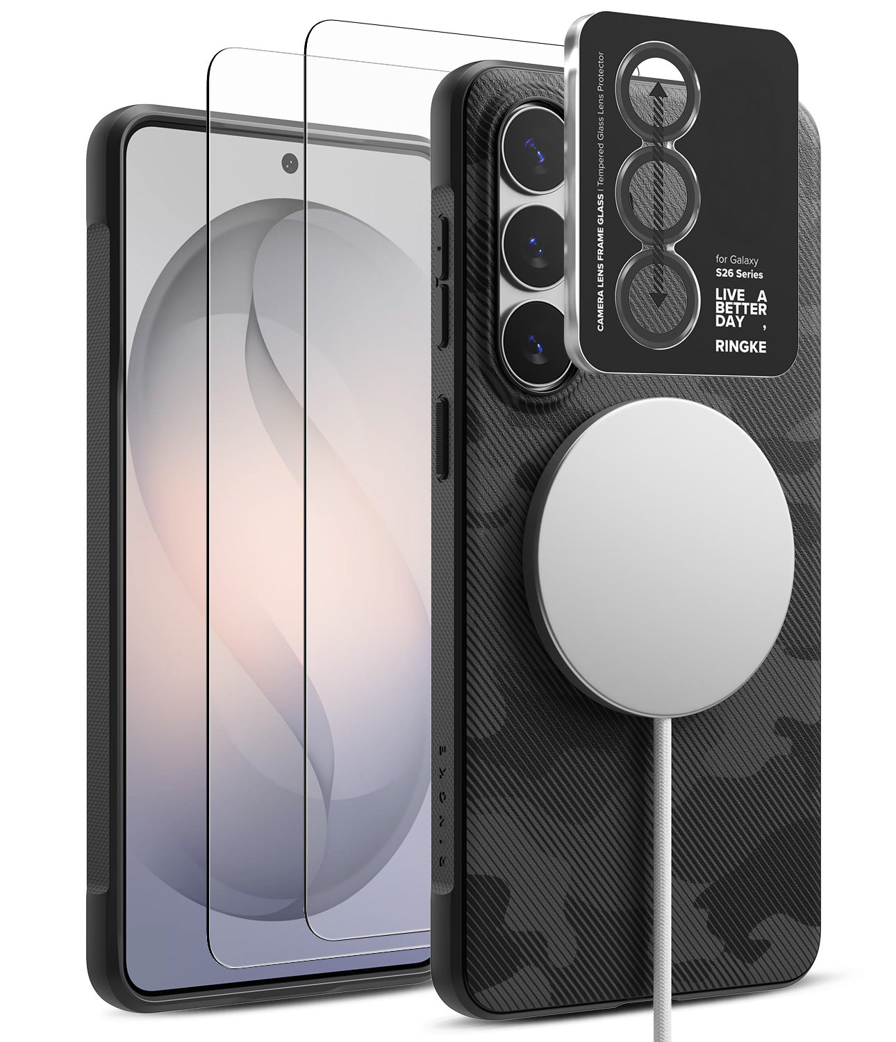 group-Camo Black / + Screen Protector & Camera Lens Frame Glass (2P)