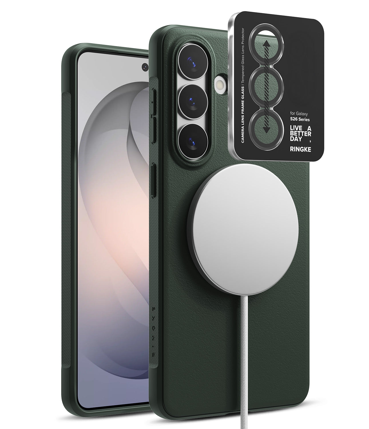 group-Dark Green / + Camera Lens Frame Glass (2P)