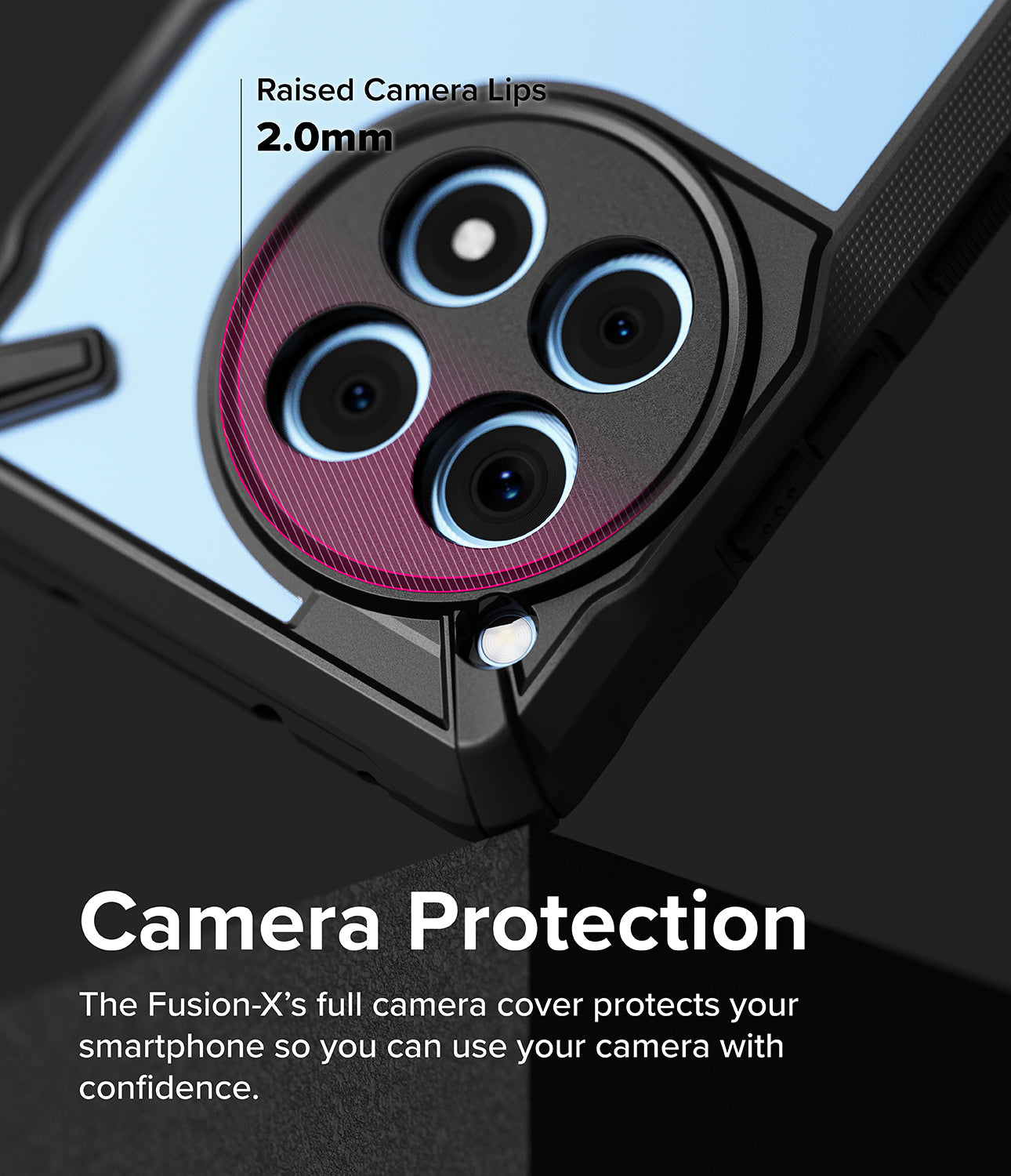 OnePlus 12R Case | Fusion-X Black - Camera Protection. The Fusion-X's full camera cover protects your smartphone so you can use your camera with confidence.