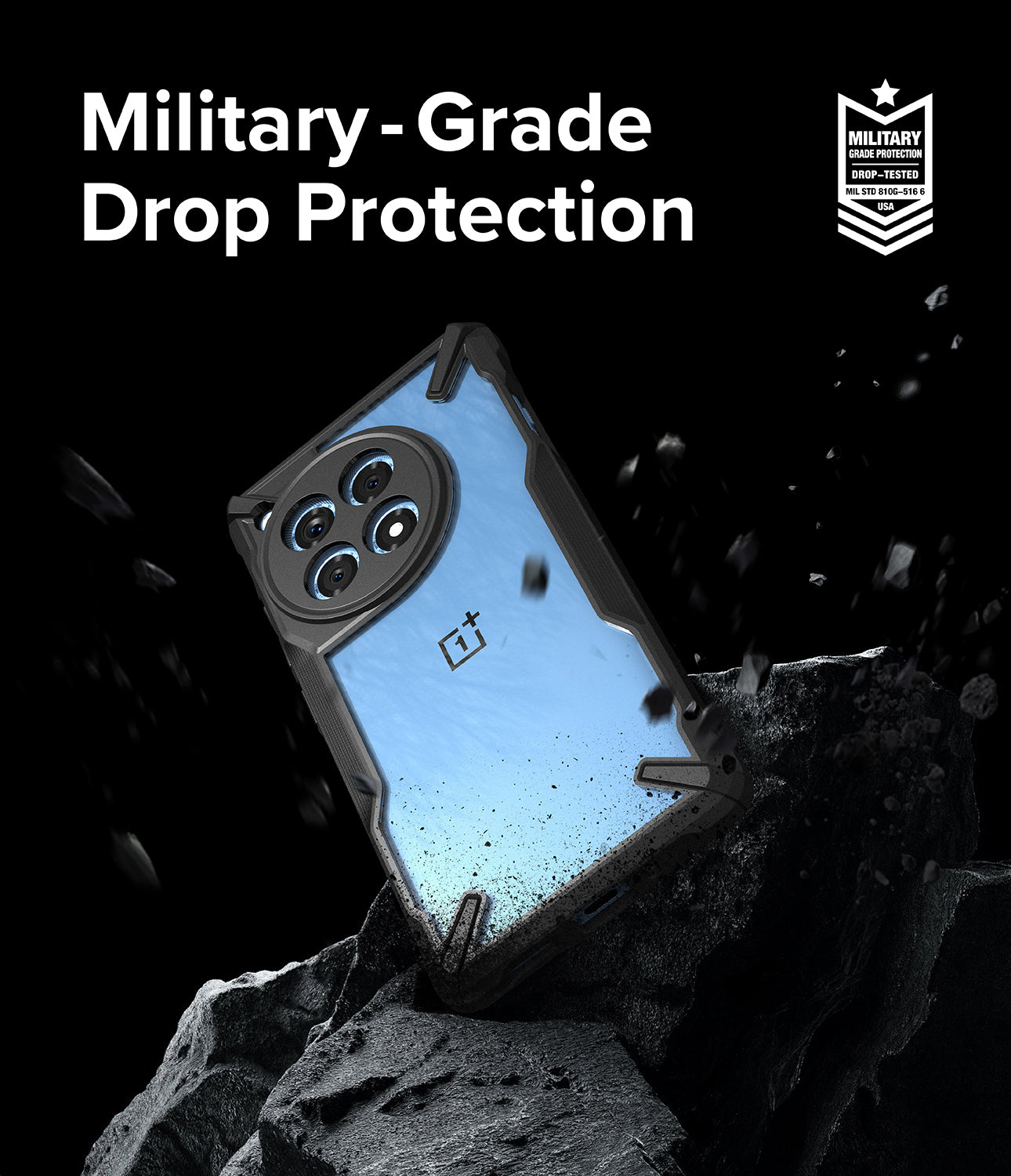 OnePlus 12R Case | Fusion-X Black - Military Grade Drop Protection
