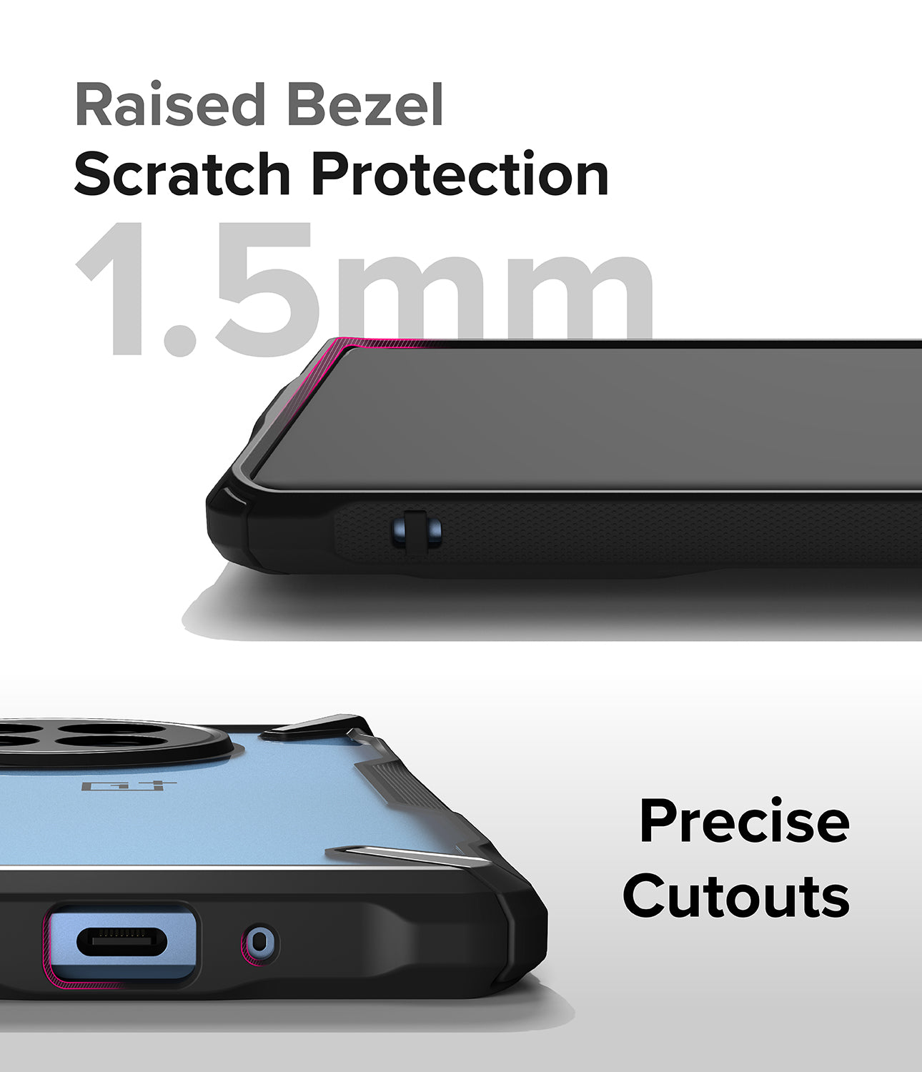 OnePlus 12R Case | Fusion-X Black - Raised Bezel. Scratch Protection. Precise Cutouts.