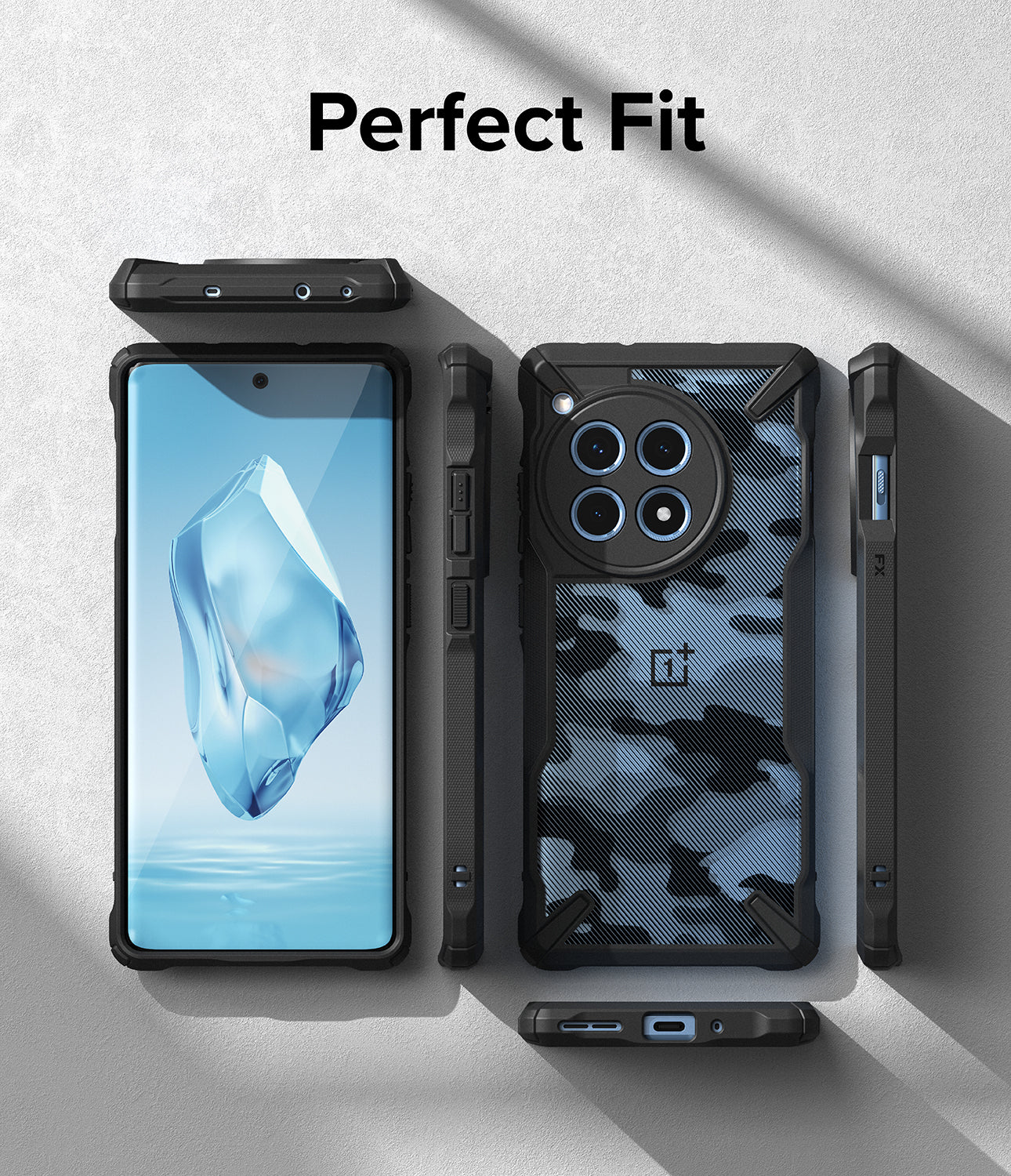 OnePlus 12R Case | Fusion-X Camo Black - Perfect Fit