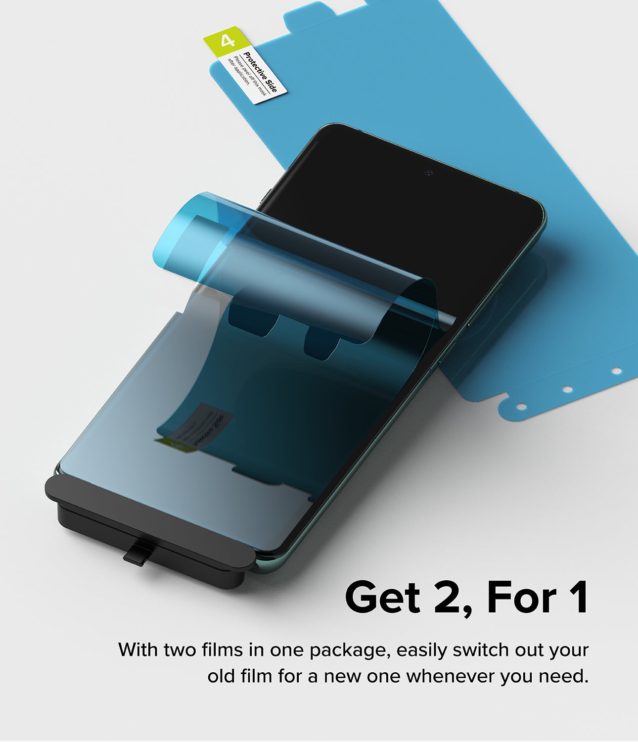 OnePlus 12 Screen Protector | Dual Easy Film [2 Pack]  - Get 2, For 1. With two films in one package, easily switch out your old film for a new one whenever you need.