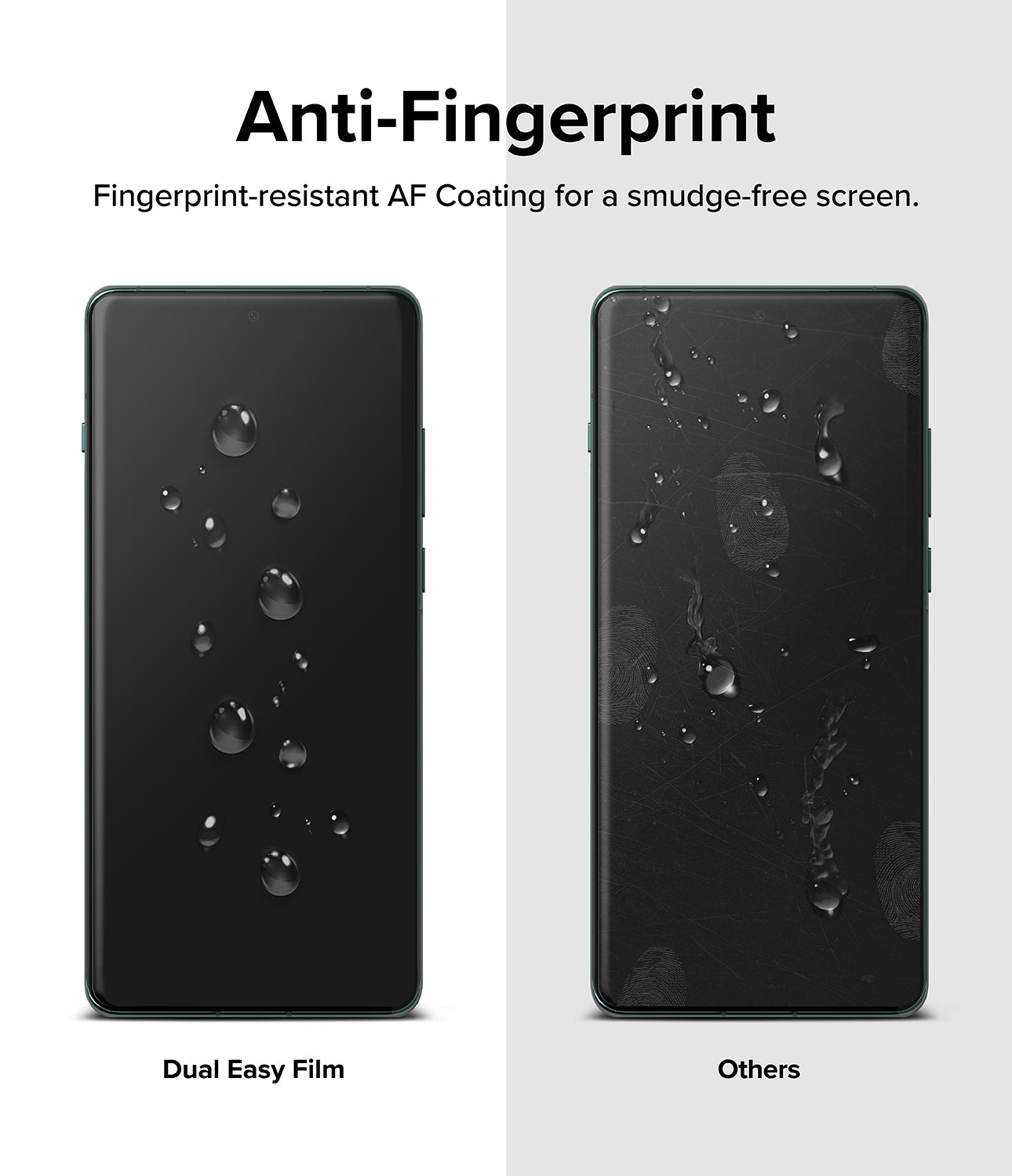 OnePlus 12 Screen Protector | Dual Easy Film [2 Pack]  - Anti-Fingerprint. Fingerprint-resistant AF Coating for a smudge-free screen.