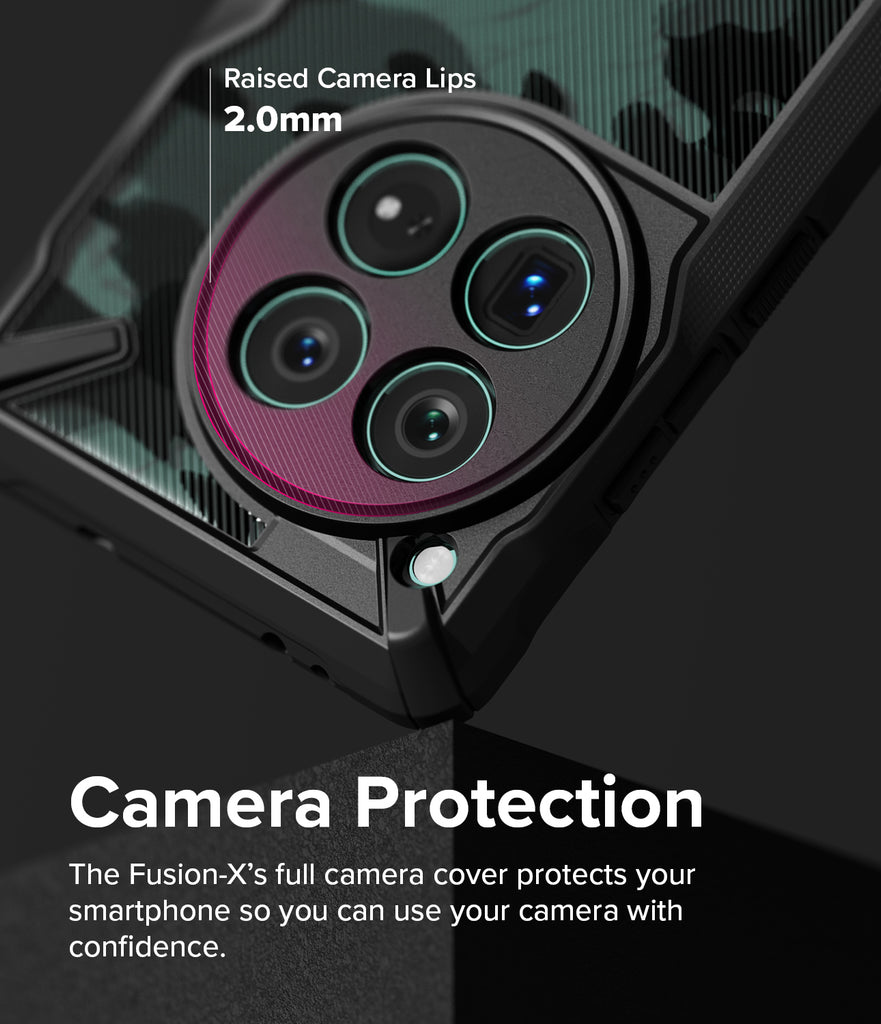 OnePlus 12 Case | Fusion-X - Camera Protection. The Fusion-X's full camera cover protects your smartphone so you can use your camera with confidence.