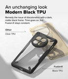 [Bundle] OnePlus 13 | Fusion-X - OnePlus 13 | Fusion-X - A black Fusion-X phone case compared to a yellowed, discolored clear TPU case.