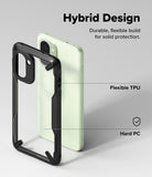 Ringke Fusion-X for OnePlus 15R case with black frame and green back on a gray background