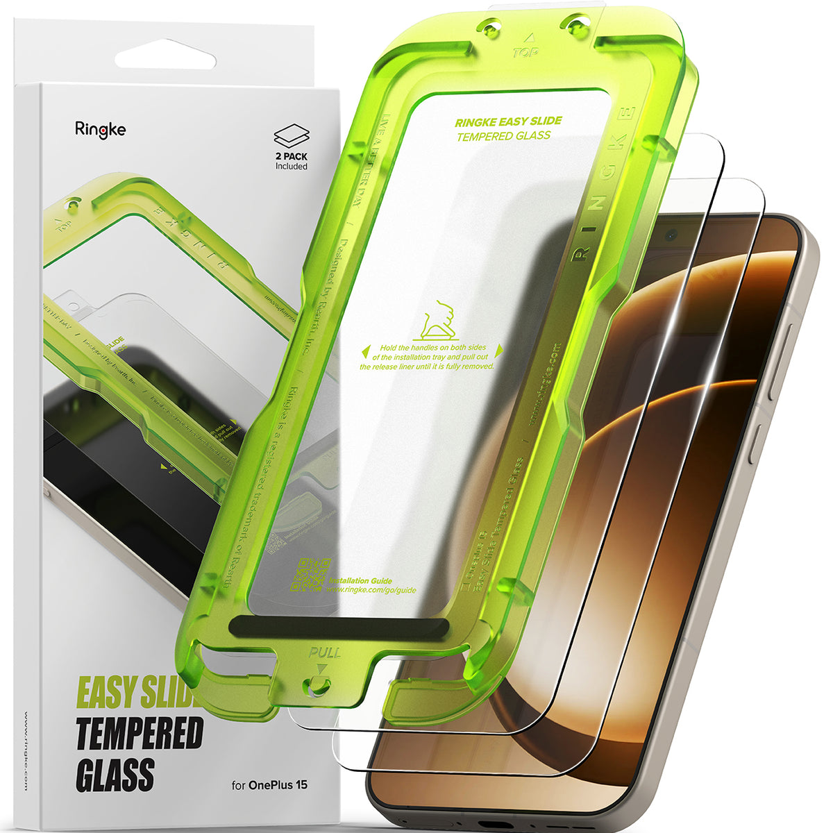OnePlus 15 Screen Protector | Easy Slide Tempered Glass (2P) – Ringke ...