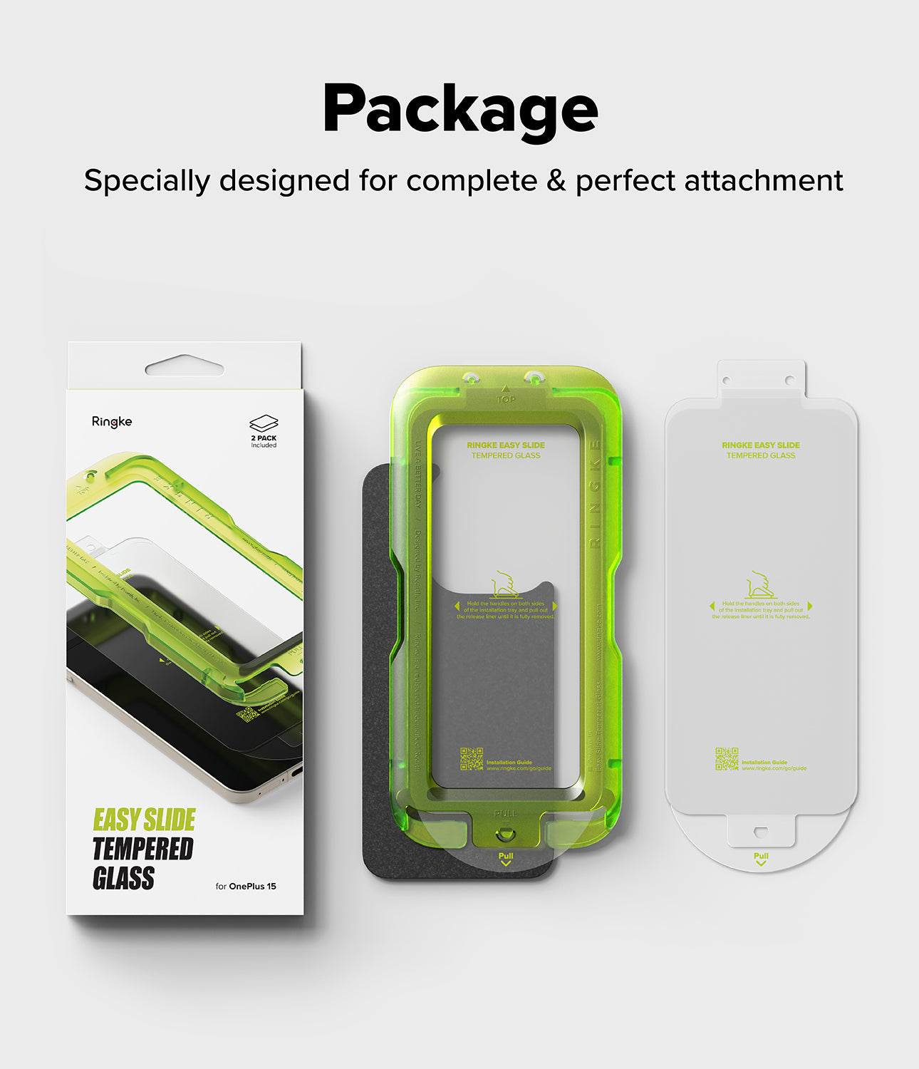 Ringke Easy Slide Tempered Glass for OnePlus 15 Screen Protector - Package