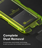 Ringke Easy Slide Tempered Glass for OnePlus 15 Screen Protector.  Text Reads "Complete Dust Removal"