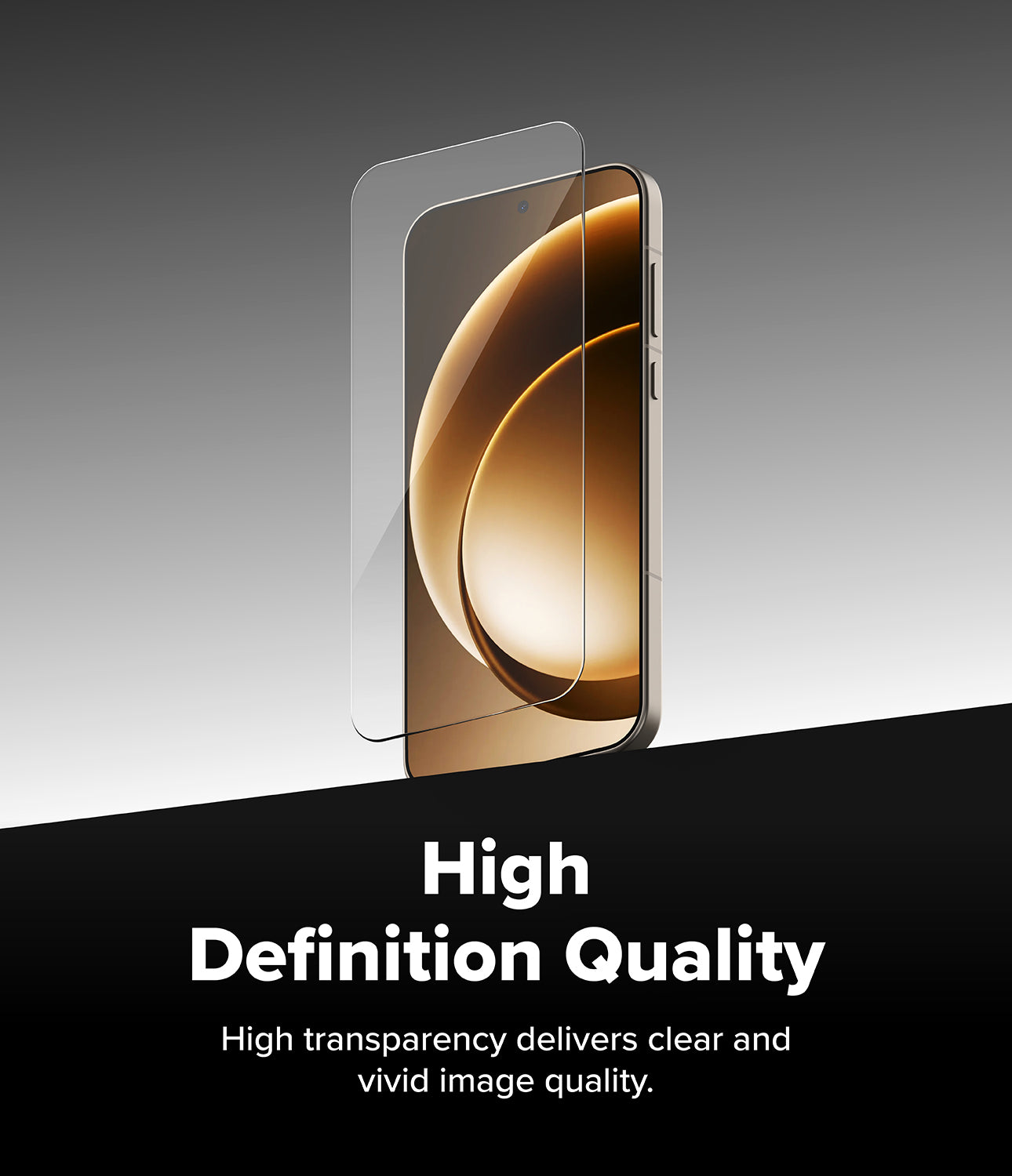 Ringke Easy Slide Tempered Glass for OnePlus 15 Screen Protector. Text reads “High Definition Quality”