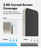 Ringke Easy Slide Tempered Glass for OnePlus 15 Screen Protector. Text reads “2.5D Curved Screen Coverage”