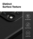 Close-up image of the Onyx Magnetic Black for OnePlus 15, focusing on the unique surface texture