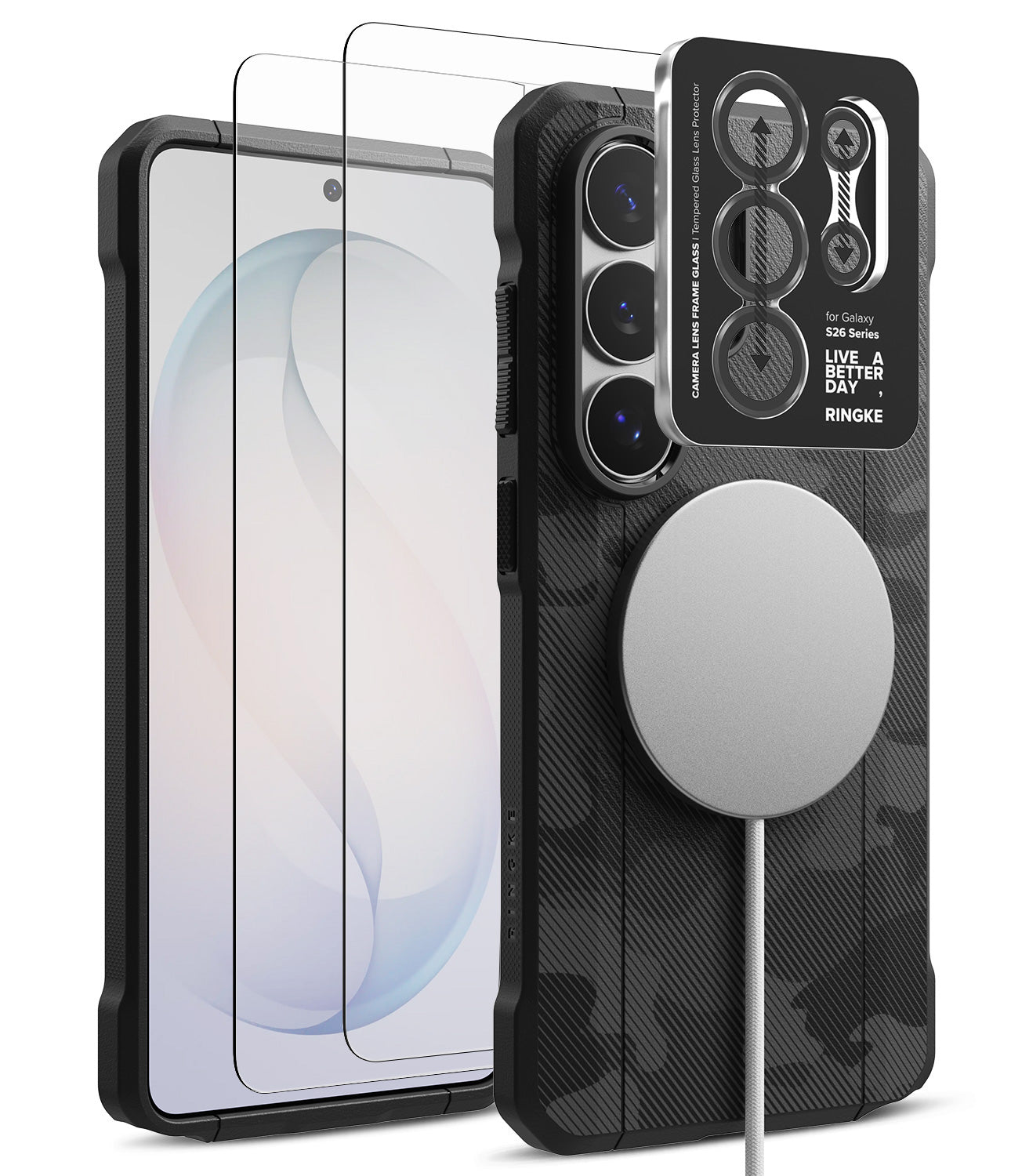 group-Camo Black / + Screen Protector & Camera Lens Frame Glass (2P)