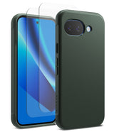[Bundle] Google Pixel 10a Case | Onyx - Google Pixel 10a Case | Onyx - Dark green phone case with a screen protector, shown from front and back angles.