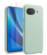 [Bundle] Google Pixel 10a Case | Onyx - Google Pixel 10a Case | Onyx - Mint green phone case and screen protector for Google Pixel 10a on white background.