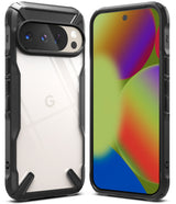 Google Pixel 10 Pro / 10 Case | Fusion-X - Rugged black protective case on a Google Pixel phone, showing back and front views.