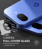 [Bundle] Google Pixel 10a Case | Onyx - Google Pixel 10a Case | Onyx - Blue smartphone with a black camera lens protector overlay on a dark background.