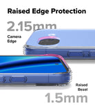 Google Pixel 10a Case | Fusion Matte - Close-up of phone case showing 2.15mm raised camera edge and 1.5mm raised screen bezel.