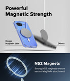 Google Pixel 10a Case | Fusion Magnetic - A clear phone case holding a magnetic disc while a competitor's case falls away.