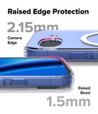 Google Pixel 10a Case | Fusion Magnetic - Clear phone case showing 2.15mm camera edge and 1.5mm screen bezel protection.