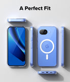 Google Pixel 10a Case | Fusion Magnetic - Clear phone case shown from multiple angles with a white magnetic ring.