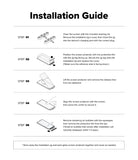 Google Pixel 10a Screen Protector | Tempered Glass - Google Pixel 10a Screen Protector - Five-step illustrated guide for installing a tempered glass screen protector.