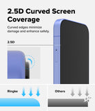 Google Pixel 10a Screen Protector | Tempered Glass - Google Pixel 10a Screen Protector - Diagram showing 2.5D curved glass edges compared to standard flat screen protectors.