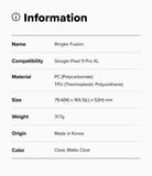 Pixel 11 Pro XL Case | Fusion - Product information card for Ringke Fusion case with specifications on a white background