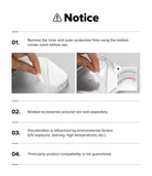 Pixel 11 Pro XL Case | Fusion - Instructions for using a protective film on a product with images of hands removing the film.