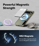 Google Pixel 11 Pro XL Case | Fusion Ring - A smartphone case with built-in magnetic accessories shown on a light gray background, with floating views of a card holder, ring stand, and MagSafe attachment. Large text reads 'Powerful Magnetic Strength' and 'N52 Magnets Strong N52 magnets ensure secure MagSafe attachment.