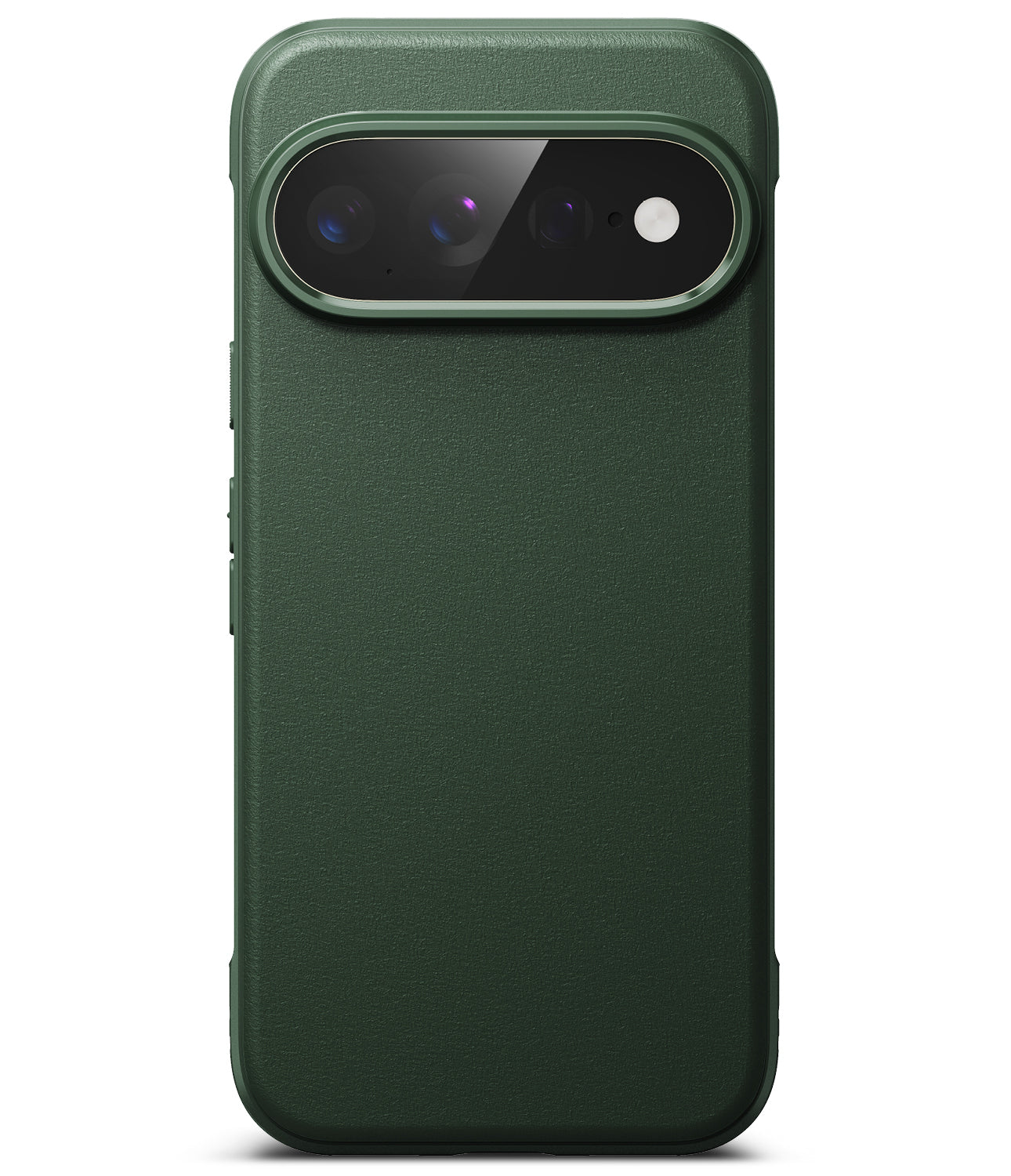 Google Pixel 11 Pro XL Case | Onyx - A dark forest green textured phone case with a raised camera bumper, shown on a clean white background.