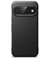Google Pixel 11 Pro Case | Onyx - A black textured phone case with a raised camera bar, shown from the back on a white background.