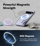 Google Pixel 11 Case | Fusion Magnetic - A smartphone case with built-in MagSafe-style magnetic rings, shown with several circular magnets around it on a light gray surface. Large text reads 'Powerful Magnetic Strength' and 'N52 Magnets Strong N52 magnets ensure secure MagSafe attachment.