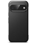 Google Pixel 11 Case | Onyx - A dark forest green textured phone case with a raised camera bumper, shown from the back on a white background.