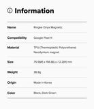 Google Pixel 11 Case | Onyx Magnetic - Product information card for Ringke Onyx Alpha Magnetic case with specifications.