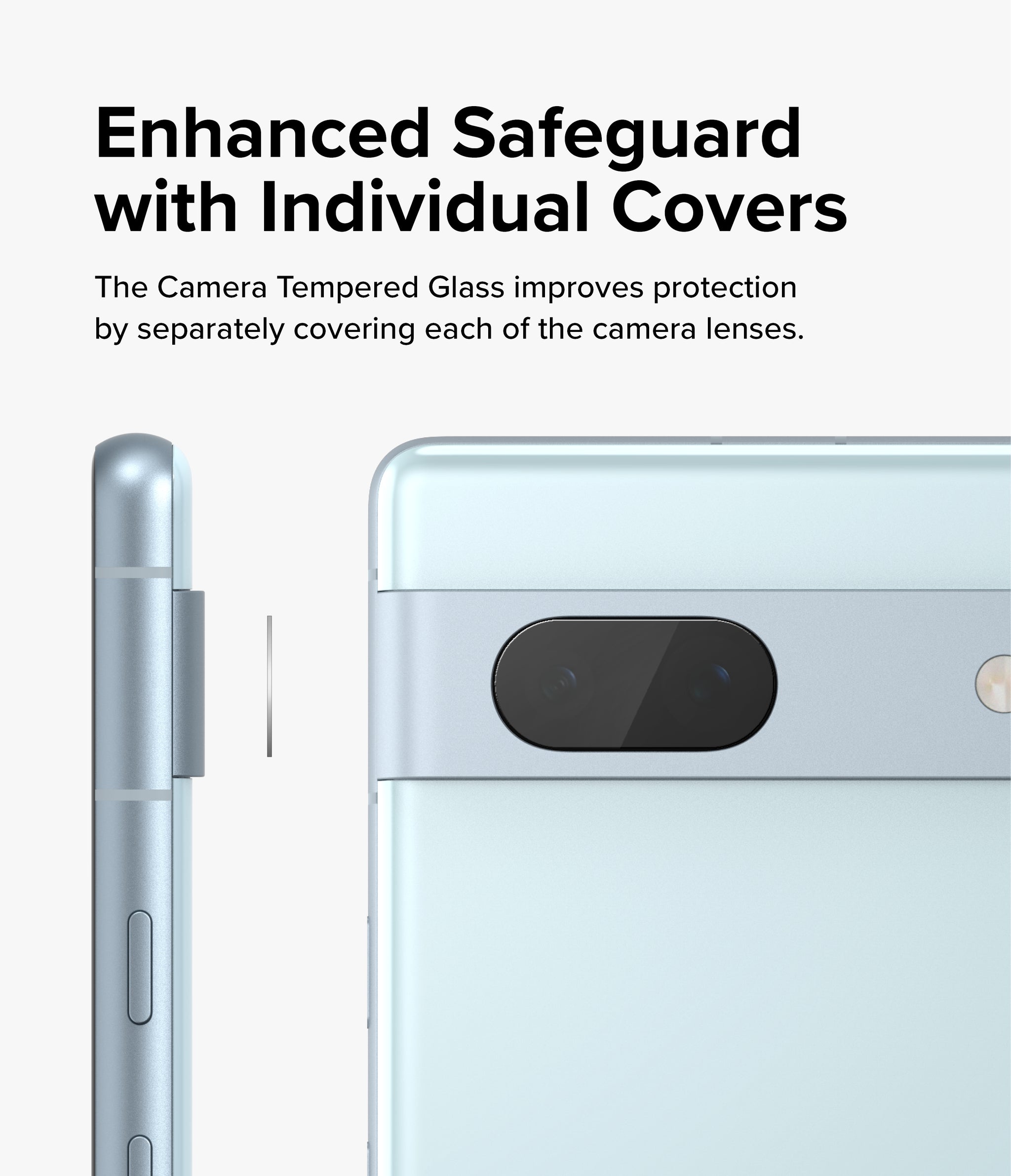 Google Pixel 7a | Camera Protector Glass [3 Pack]-Enhanced Safeguard with Individual Covers