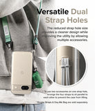 Google Pixel 8a Case | Fusion - Clear - Versatile Dual Strap Holes. The reduced strap hole size provides a cleaner design while improving the utility by allowing multiple accessories.