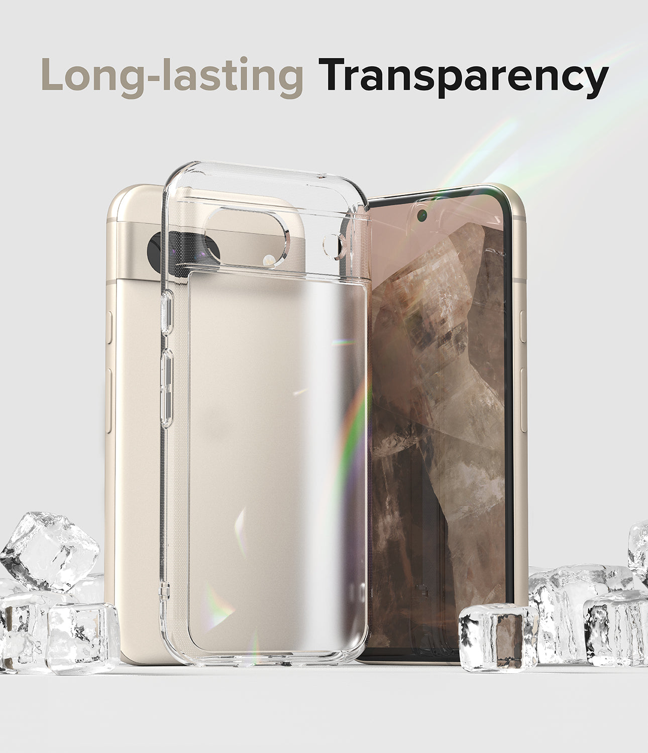 Google Pixel 8a Case | Fusion - Matte Clear - Long-lasting Transparency