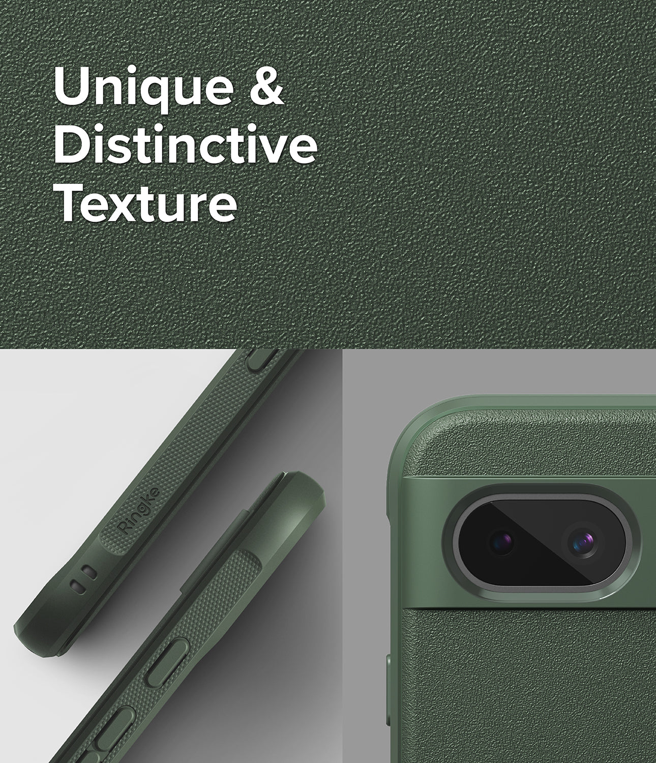 Google Pixel 8a Case | Onyx - Dark Green - Unique and Distinctive Texture.