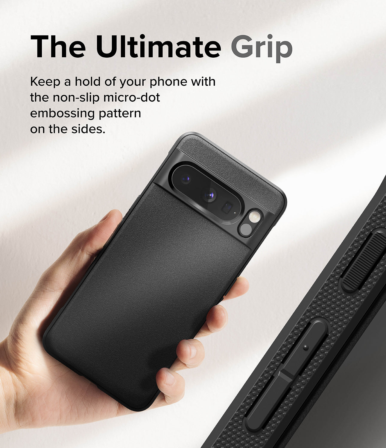 Google Pixel 8 Pro Case | Onyx-The Ultimate Grip with Non-slip Micro-dot Embossing Pattern on the Sides