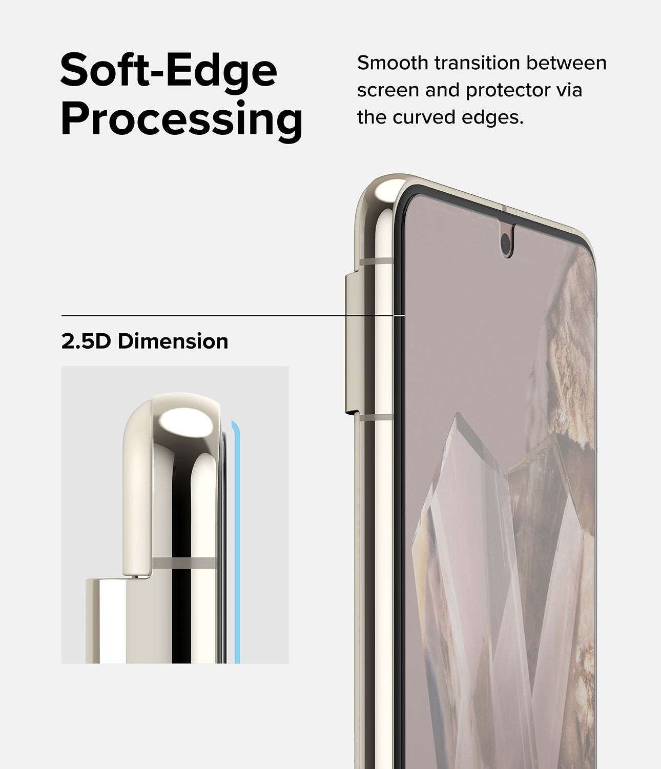 Google Pixel 8 Pro Screen Protector | Glass-Soft-Edge Processing